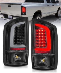 ANZO 2002-2006 Dodge  Ram 1500 LED Tail Lights w/ Light Bar Black Housing Clear Lens