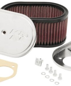 K&N Custom Oval Red Race Filter 7in L x 4-1/2in W 3-1/4in H