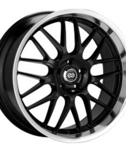 Enkei Lusso 20 x 8.5 40mm Offset 5x114.3 Bolt Pattern Black w/ Machine Lip Wheel