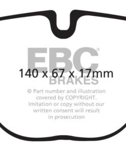 EBC 10+ BMW X5M 4.4 Twin Turbo Redstuff Rear Brake Pads