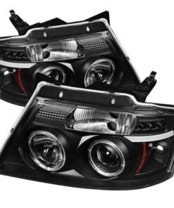 Spyder Ford F150 04-08 Projector Headlights Version 2 LED Halo LED Blk PRO-YD-FF15004-HL-G2-BK