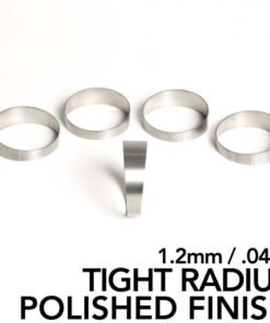 Ticon Industries 2.5in Pie Cut 1.26D Tight Radius 1.2mm/.047in (5 Pack) - POLISHED