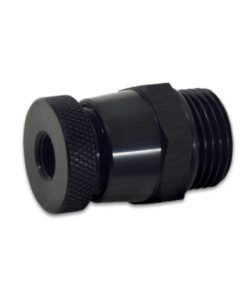 Vibrant 8 ORB to 1/8 NPT Aluminum Drain Valve - Black