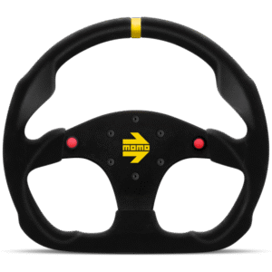 Momo MOD30 Buttons Steering Wheel 320 mm -  Black Suede/Black Spokes/1 Stripe