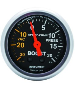 Autometer Sport-Comp 52mm 20 PSI Mechanical Boost Gauge