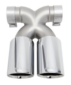 SOUL 13-16 Porsche 987.2 / 981 Cayman / Boxster Bolt-On X-Pipe w/ Tips - Chrome Dual Wall Tips
