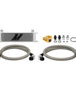 Mishimoto Universal Thermostatic 10 Row Oil Cooler Kit - Silver