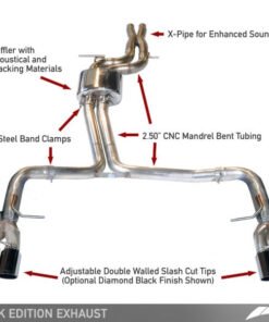 AWE Tuning Audi B8.5 S5 3.0T Track Edition Exhaust - Chrome Silver Tips (90mm)