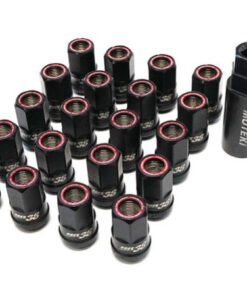 Wheel Mate Muteki HR38 Open End Lug Nuts 12x1.25 Titanium Chrome / Red Ring