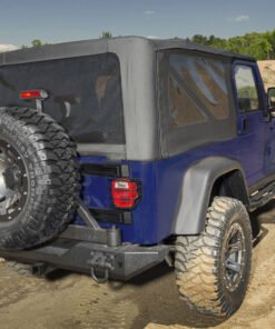 Rampage 04-06 Jeep Wrangler(TJ) Unlimited OEM Replacement Soft Upper Doors - Black Denim