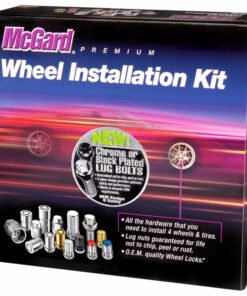McGard 5 Lug Hex Install Kit w/Locks (Cone Seat Bolt) M14X1.25 / 17mm Hex / 27.5mm Shank L. - Black