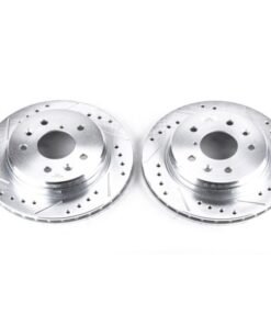 Power Stop 86-91 Mazda RX-7 Rear Evolution Drilled & Slotted Rotors - Pair