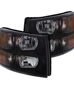 ANZO 2007-2013 Chevrolet Silverado Crystal Headlights Black