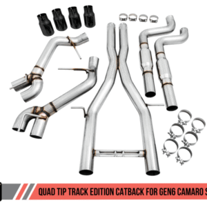 AWE Tuning 16-19 Chevy Camaro SS Resonated Cat-Back Exhaust -Track Edition (Quad Diamond Black Tips)