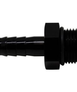 DeatschWerks 8AN ORB Male to 3/8in Male Triple Barb Fitting (Incl O-Ring) - Anodized Matte Black