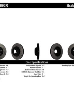 StopTech 07-10 BMW 335i Cross Drilled Right Front Rotor