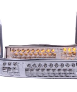 ANZO 2000-2004 Ford Excursion LED Parking Lights Chrome w/ Amber Reflector