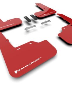Rally Armor 2022 Subaru WRX Red UR Mud Flap w/ White Logo