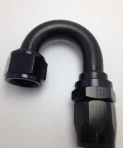 Fragola -12AN x 180 Degree Pro-Flow Hose End - Black