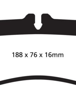 EBC 12-15 Porsche 911 (991) (Cast Iron Rotor only) 3.4 Carrera Yellowstuff Rear Brake Pads