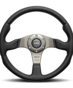 Momo Race Steering Wheel 350 mm - Black Leather/Anth Spokes