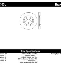 StopTech 93-98 Toyota Supra Turbo Drilled Left Front Rotor
