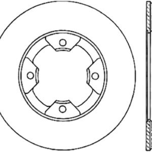 StopTech Power Slot 84-85 Nissan 300ZX Slotted & Drilled Right Front Rotor