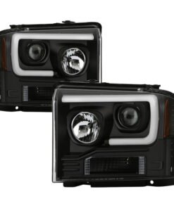 Spyder 05-07 Ford F250/350/450 Super Duty Projector LED Black PRO-YD-FS05V2PL-BK