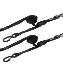 SpeedStrap 1In x 10Ft CAM-Lock Tie Down w/ Snap FtSFt Hooks (2 Pack) - Black