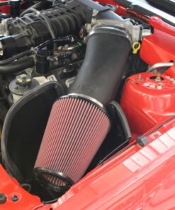 JLT 07-09 Ford Mustang GT500 Blk Tex Super Big Air Kit w/Red Filter - Tune Req (For Cars w/800+ HP)