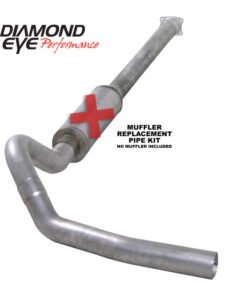 Diamond Eye KIT 4in CB MFLR RPLCMENT PIPE SGL AL: 01-05 CHEVY/GMC 6.6L 2500/3500
