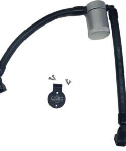 J&L 05-10 Ford F-150 5.4L Driver Side Oil Separator 3.0 - Clear Anodized