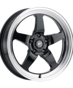 Forgestar F091 17X5.0 D5 Drag 5X114.3 ET-21 BS2.125 Gloss Black w/ Machine Lip 78.1