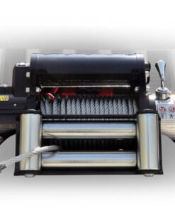 DV8 Offroad 12000 LB Winch w/ Steel Cable & Wireless Remote - Black