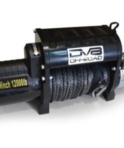 DV8 Offroad 12000 LB Winch w/ Synthetic Line & Wireless Remote - Black