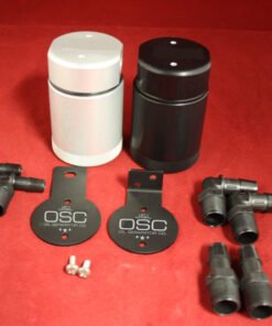 J&L Oil Separator 3.0 Base Kit - Black Anodized (Incl 2 Brackets & 6 Fittings)