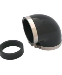 Spectre Coupler Elbow Reducer 3in. / 90 Degree w/2.5in. Insert (PVC) - Black