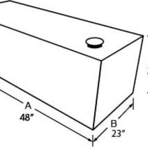 Tradesman Steel Rectangular Liquid Storage Tank (Full Size) - Black