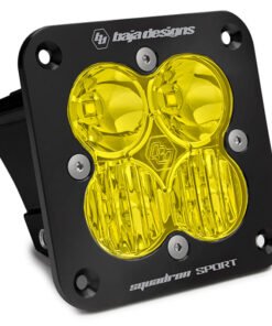 Baja Designs Squadron Sport Driving/Combo Pattern Flush Mount Black LED Light Pod - Amber