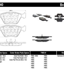 StopTech 95-99 BMW M3 / 01-07 M3 E46 / 89-93 M5 / 98-02 Z3 M series / 93-95 530 Front Brake Pads
