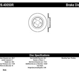 StopTech 00-09 Honda S2000 Drilled Right Rear Rotor