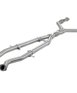 aFe Takeda 2.5in to 3in 304 SS Y-Pipe Exhaust System 16-18 Infiniti Q50/Q60 V6-3.0L (tt)