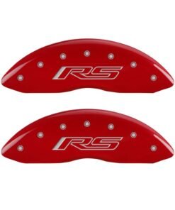 MGP 4 Caliper Covers Engraved Front & Rear Gen 5/RS Red finish silver ch
