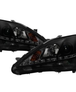 Spyder Lexus IS 250/350 2006-2010 Projector Headlights DRL Black Smoke PRO-YD-LIS06-DRL-BSM