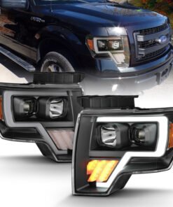 ANZO 2009-2014 Ford F-150 Projector Light Bar G4 H.L. Black Amber