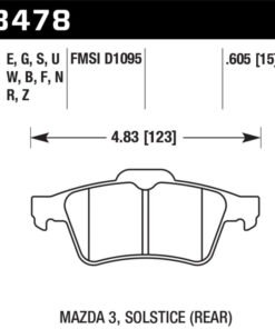 Hawk 13-14 Ford Focus ST / Mazda/ Volvo DTC-30 Race Rear Brake Pads
