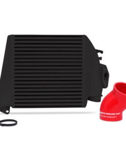 Mishimoto 08-14 Subaru WRX Top-Mount Intercooler Kit - Powder Coated Black & Red Hoses
