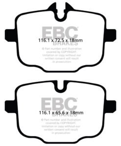 EBC 12+ BMW M5 4.4 Twin Turbo (F10) Redstuff Rear Brake Pads