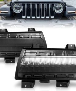 ANZO Wrangler 18-21/Gladiator 20+ LED Side Marker Lights Smoke w Sequential Signal