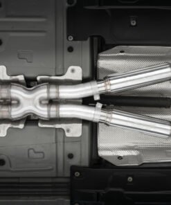 MBRP 15-16 Dodge Challenger RT 5.7L T304 SS 3in Dual Rear Cat-back CF Quad Tips - Street